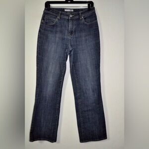 CHICO'S PLATINUM QUARTZ WOMEN BLUE JEANS SIZE 0 / 4 MEASURES 28"W  29.5" INSEAM